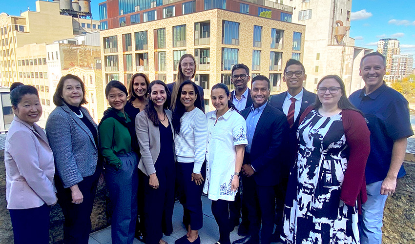 Participants of the 2025–2026 Emerging Leaders Program with their physician faculty at the program’s kickoff.